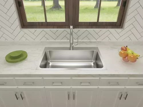 Tuscany® Northville All-in-One Dual Mount 33" Stainless Steel 1-Hole Single Bowl Kitchen Sink 5 Tuscany® Northville All-in-One Dual Mount 33" Stainless Steel 1-Hole Single Bowl Kitchen Sink - Image 5