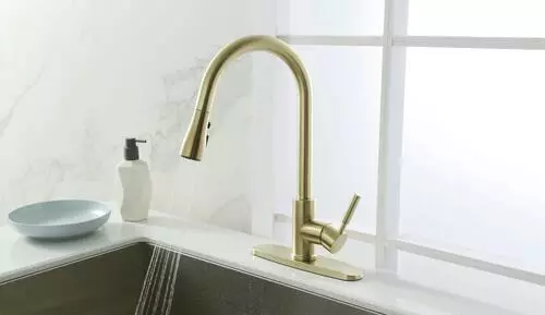 Tuscany® Viola® One-Handle Matte Gold Kitchen Faucet 6 Tuscany® Viola® One-Handle Matte Gold Kitchen Faucet - Image 6