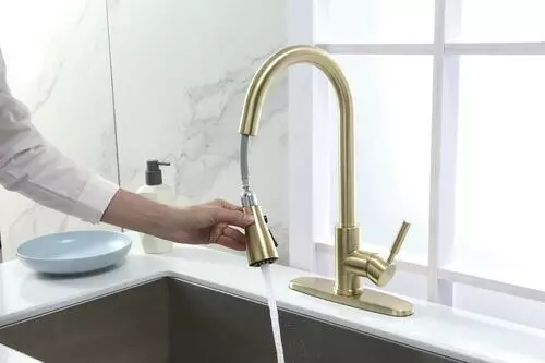Tuscany® Viola® One-Handle Matte Gold Kitchen Faucet 7 Tuscany® Viola® One-Handle Matte Gold Kitchen Faucet - Image 7