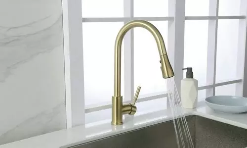 Tuscany® Viola® One-Handle Matte Gold Kitchen Faucet 10 Tuscany® Viola® One-Handle Matte Gold Kitchen Faucet - Image 10