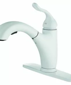 Tuscany® Brooksville™ One-Handle Pull-Out White Kitchen Faucet 12 Tuscany® Brooksville™ One-Handle Pull-Out White Kitchen Faucet -Tuscany Shop 6736049 45 Right Side View