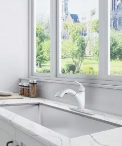 Tuscany® Brooksville™ One-Handle Pull-Out White Kitchen Faucet 13 Tuscany® Brooksville™ One-Handle Pull-Out White Kitchen Faucet -Tuscany Shop 6736049 DP SC RS