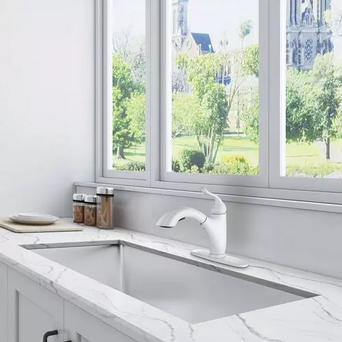 Tuscany® Brooksville™ One-Handle Pull-Out White Kitchen Faucet 7 Tuscany® Brooksville™ One-Handle Pull-Out White Kitchen Faucet - Image 7