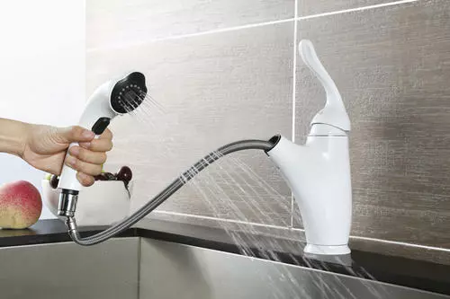 Tuscany® Brooksville™ One-Handle Pull-Out White Kitchen Faucet 4 Tuscany® Brooksville™ One-Handle Pull-Out White Kitchen Faucet - Image 4