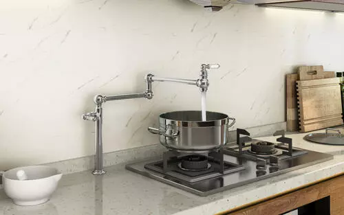 Tuscany® Winterset Two-Handle Polished Chrome Pot Filler Faucet 8 Tuscany® Winterset Two-Handle Polished Chrome Pot Filler Faucet - Image 8