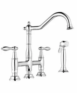 Tuscany® Jamesina™ Two-Handle Polished Chrome Bridge Kitchen Faucet