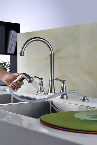 Tuscany® Marianna™ Two-Handle Stainless Kitchen Faucet 5 Tuscany® Marianna™ Two-Handle Stainless Kitchen Faucet - Image 5