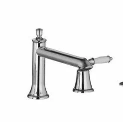 Tuscany® Winterset Two-Handle 1-Spray Polished Chrome Roman Bathtub Faucet With Handheld Shower