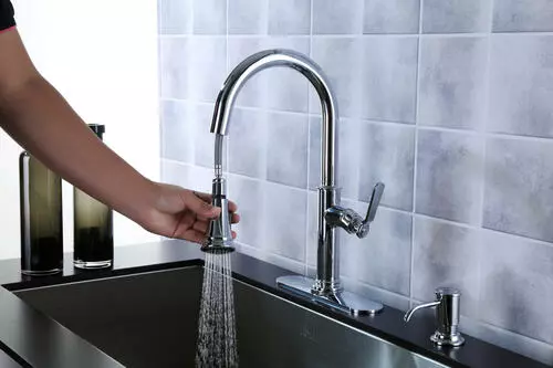 Tuscany® Vacaville One-Handle Pull-Down Polished Chrome Kitchen Faucet 2 Tuscany® Vacaville One-Handle Pull-Down Polished Chrome Kitchen Faucet - Image 2