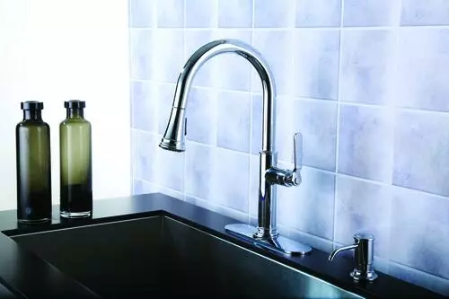 Tuscany® Vacaville One-Handle Pull-Down Polished Chrome Kitchen Faucet 4 Tuscany® Vacaville One-Handle Pull-Down Polished Chrome Kitchen Faucet - Image 4