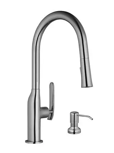 Tuscany® Mythos One-Handle Pull-Down Polished Chrome Kitchen Faucet 2 Tuscany® Mythos One-Handle Pull-Down Polished Chrome Kitchen Faucet - Image 2