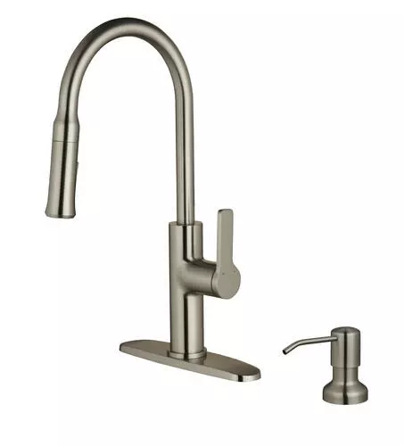 Tuscany® Brittania One-Handle Stainless Steel Kitchen Faucet 3 Tuscany® Brittania One-Handle Stainless Steel Kitchen Faucet - Image 3