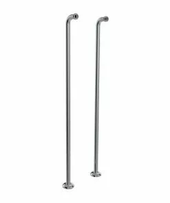 Tuscany® Victoria Polished Chrome Clawfoot Tub Straight Supply Lines