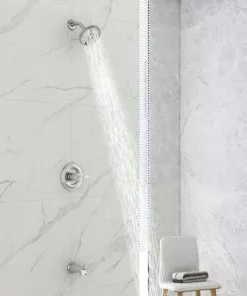 Tuscany® Winterset One-Handle 6-Spray Polished Chrome Bathtub Shower Faucet -Tuscany Shop 6736251 IU LS 45