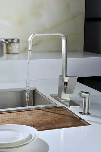 Tuscany® Ginkgo™ One-Handle Stainless Steel Kitchen Faucet 4 Tuscany® Ginkgo™ One-Handle Stainless Steel Kitchen Faucet - Image 4