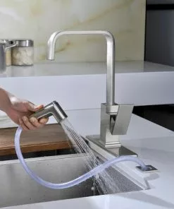 Tuscany® Ginkgo™ One-Handle Stainless Steel Kitchen Faucet 9 Tuscany® Ginkgo™ One-Handle Stainless Steel Kitchen Faucet -Tuscany Shop 6737041 Application 02