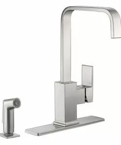 Tuscany® Ginkgo™ One-Handle Stainless Steel Kitchen Faucet