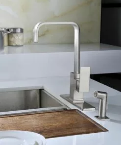 Tuscany® Ginkgo™ One-Handle Stainless Steel Kitchen Faucet 7 Tuscany® Ginkgo™ One-Handle Stainless Steel Kitchen Faucet -Tuscany Shop 6737041 Scene 01