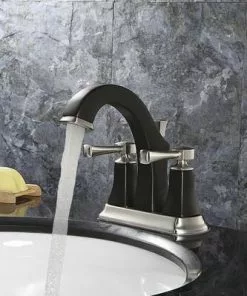 Tuscany® Audrey Two-Handle 4" Centerset Chocolate Bronze/Brushed Nickel Bathroom Faucet -Tuscany Shop 6737064 IU RS 45