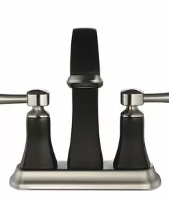 Tuscany® Audrey Two-Handle 4" Centerset Chocolate Bronze/Brushed Nickel Bathroom Faucet -Tuscany Shop 6737064 FV