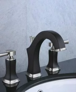 Tuscany® Audrey Two-Handle 6"-10" Widespread Chocolate Bronze/Brushed Nickel Bathroom Faucet -Tuscany Shop 6737067 SC LS 45