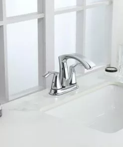 Tuscany® Esa™ Two-Handle 4" Centerset Polished Chrome Bathroom Faucet -Tuscany Shop 6737069 SC LS 45