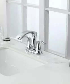 Tuscany® Esa™ Two-Handle 4" Centerset Polished Chrome Bathroom Faucet -Tuscany Shop 6737069 SC RS 45