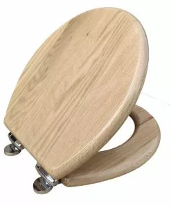 Tuscany® Round Natural Oak Wood Slow-Close Toilet Seat -Tuscany Shop 6766602Top