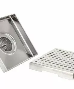 Tuscany® 4" Brushed Nickel Square Pattern Grid Designer Square Drain 5 Tuscany® 4" Brushed Nickel Square Pattern Grid Designer Square Drain -Tuscany Shop 6896130.PT02