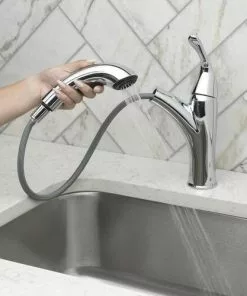 Tuscany® Barstow One-Handle Pull-Out Chrome Kitchen Faucet -Tuscany Shop 903 10515CH Lifestyle Spray