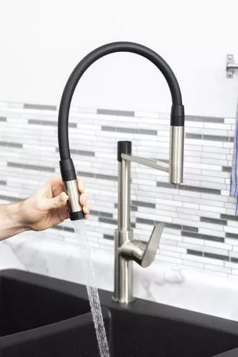 Tuscany® Salton One-Handle Pull-Down Stainless Steel Kitchen Faucet 4 Tuscany® Salton One-Handle Pull-Down Stainless Steel Kitchen Faucet - Image 4