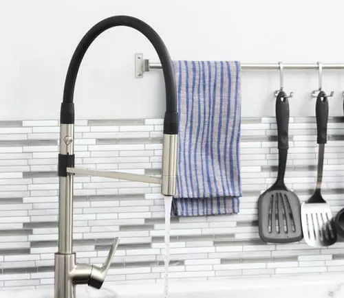 Tuscany® Salton One-Handle Pull-Down Stainless Steel Kitchen Faucet 5 Tuscany® Salton One-Handle Pull-Down Stainless Steel Kitchen Faucet - Image 5