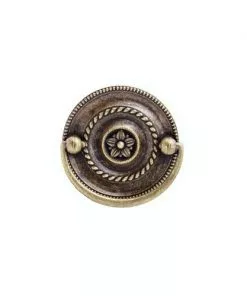Buck Snort™ Round 2" (51mm) Center-to-Center Brass Ox Tuscany Drop Cabinet Pull