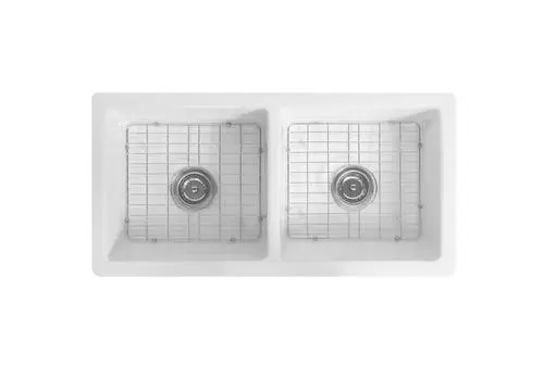 Tuscany® Farmhouse/Apron Front White Ceramic Double Bowl Kitchen Sink 6 Tuscany® Farmhouse/Apron Front White Ceramic Double Bowl Kitchen Sink - Image 6