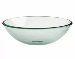 Tuscany Clear Green Round Glass Vessel Sink